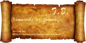 Temesvári Damos névjegykártya